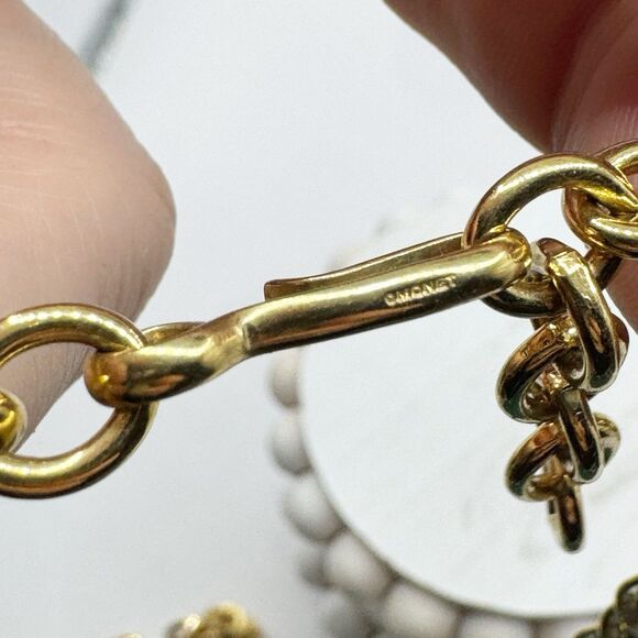 Monet Vtg Gold Tone Double Link Chain Necklace And Earrings Set Mob Wife Chunky - Picture 4 of 8